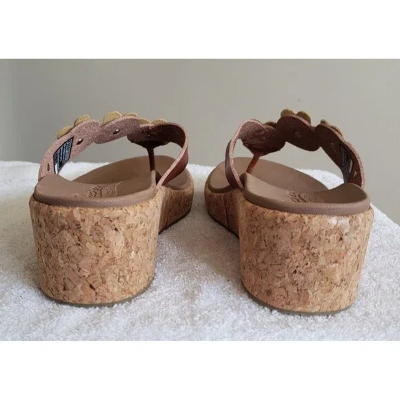 Skechers Women's Sz 8 Cali Arch Fit Beverlee Floral Thong Sandals Brown A677220 - Picture 7 of 11